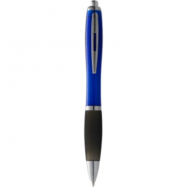 Logo trade promotional products image of: Nash ballpoint pen coloured barrel and black grip