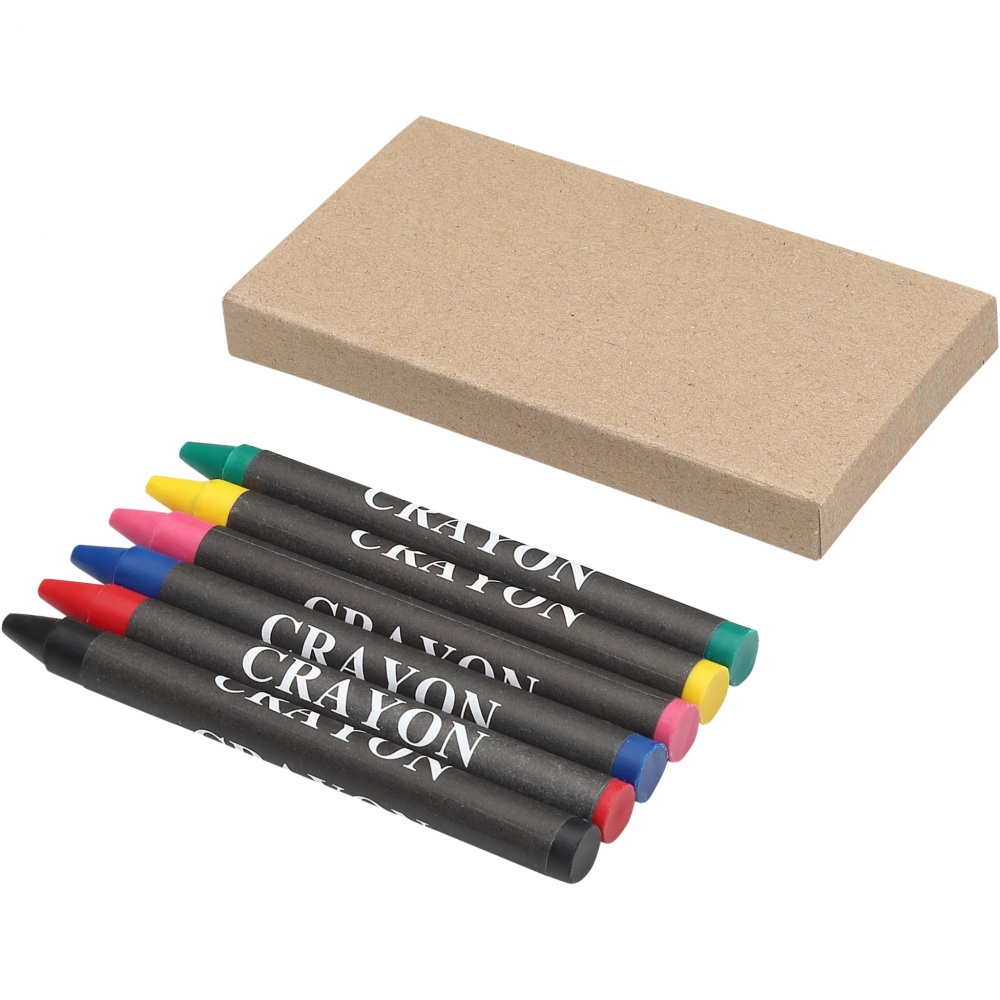 Logo trade promotional merchandise image of: Ayo 6-piece coloured crayon set