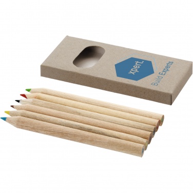 Logo trade advertising product photo of: Ayola 6-piece coloured pencil set