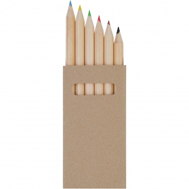 Logo trade promotional items image of: Ayola 6-piece coloured pencil set