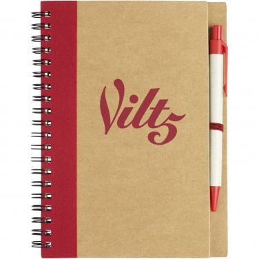 Logo trade advertising products image of: Priestly recycled notebook with pen