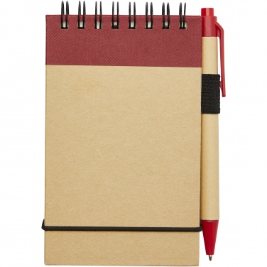 Logo trade promotional gifts picture of: Zuse A7 recycled jotter notepad with pen