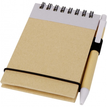 Logotrade promotional gift picture of: Zuse A7 recycled jotter notepad with pen