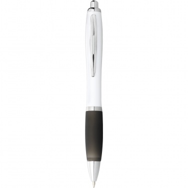 Logotrade promotional merchandise photo of: Nash ballpoint pen with white barrel and coloured grip