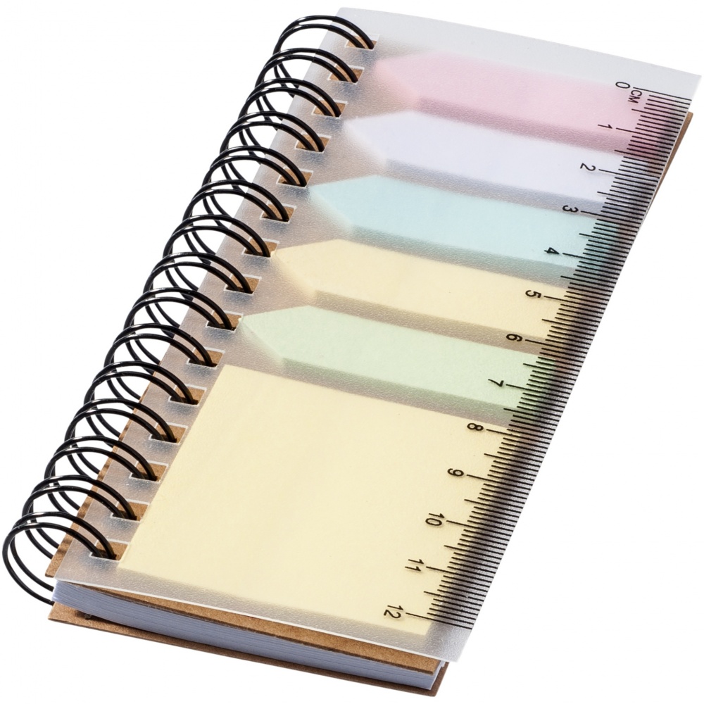 Logotrade promotional merchandise photo of: Spinner spiral notebook with coloured sticky notes