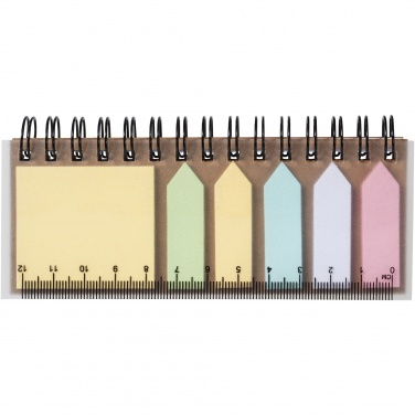 Logo trade business gift photo of: Spinner spiral notebook with coloured sticky notes