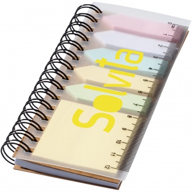 Logo trade promotional item photo of: Spinner spiral notebook with coloured sticky notes