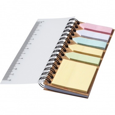 Logo trade promotional giveaways image of: Spinner spiral notebook with coloured sticky notes