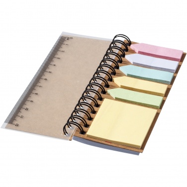 Logo trade promotional merchandise picture of: Spinner spiral notebook with coloured sticky notes