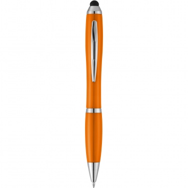 Logo trade corporate gift photo of: Nash stylus ballpoint pen with coloured grip