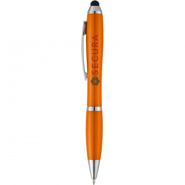 Logo trade promotional items picture of: Nash stylus ballpoint pen with coloured grip