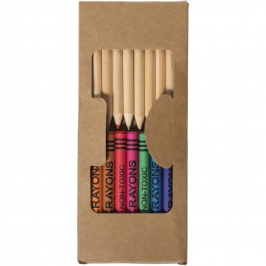 Logotrade advertising product picture of: Lucky 19-piece coloured pencil and crayon set