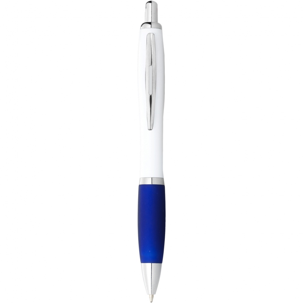 Logotrade promotional items photo of: Nash ballpoint pen white barrel and coloured grip