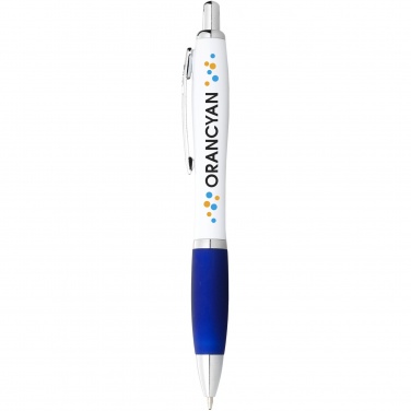 Logotrade advertising products photo of: Nash ballpoint pen white barrel and coloured grip