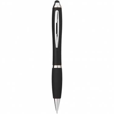 Logo trade promotional product photo of: Nash coloured stylus ballpoint pen with black grip