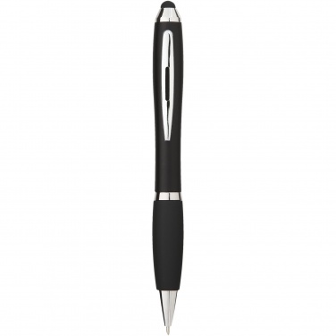 Logo trade promotional gift photo of: Nash coloured stylus ballpoint pen with black grip