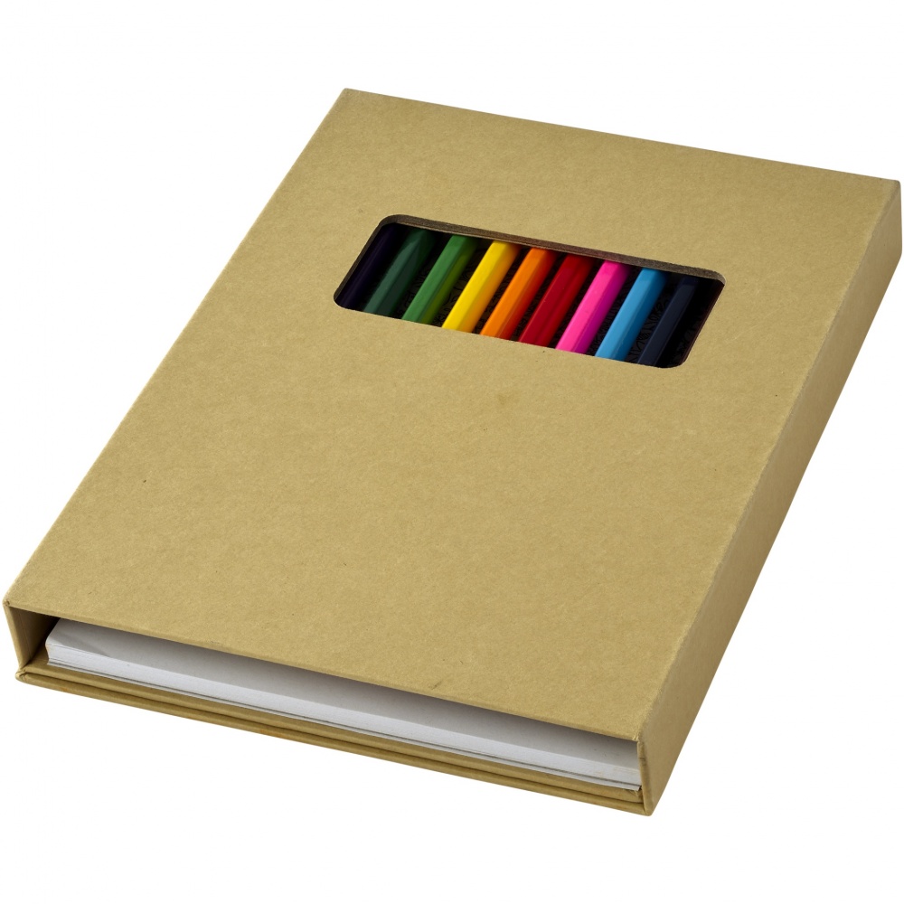 Logo trade advertising products image of: Pablo colouring set with drawing paper