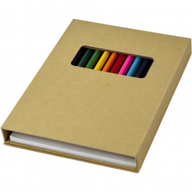 Logo trade promotional gifts picture of: Pablo colouring set with drawing paper