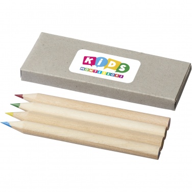 Logo trade corporate gifts image of: Tullik 4-piece coloured pencil set