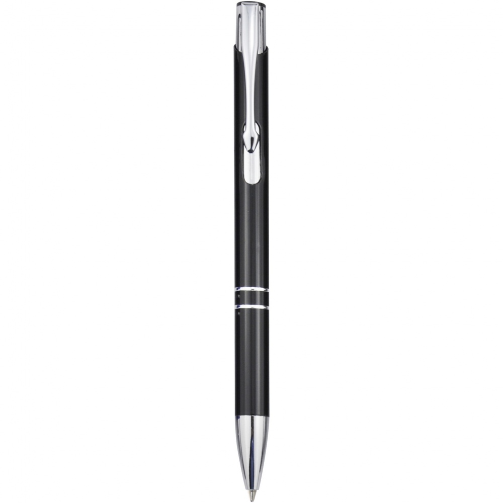 Logo trade promotional giveaways image of: Moneta aluminium click ballpoint pen (blue ink)