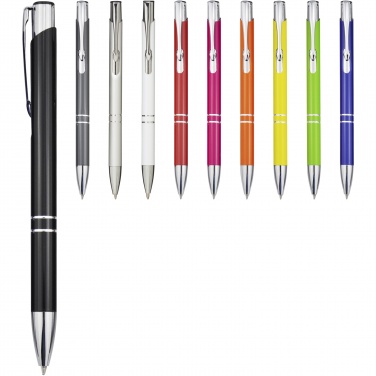 Logo trade promotional products picture of: Moneta aluminium click ballpoint pen