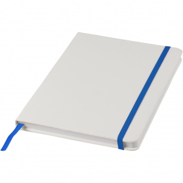 Logotrade business gift image of: Spectrum A5 white notebook with coloured strap