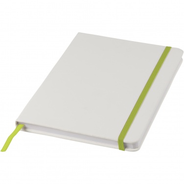 Logo trade promotional products picture of: Spectrum A5 white notebook with coloured strap