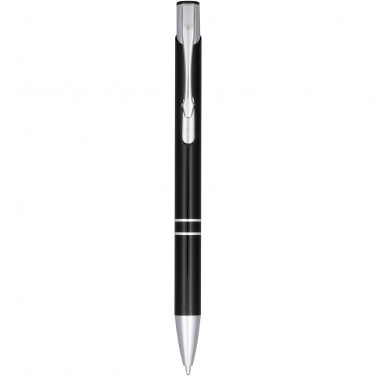 Logo trade promotional merchandise picture of: Moneta anodized aluminium click ballpoint pen