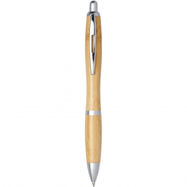 Logo trade corporate gifts image of: Nash bamboo ballpoint pen