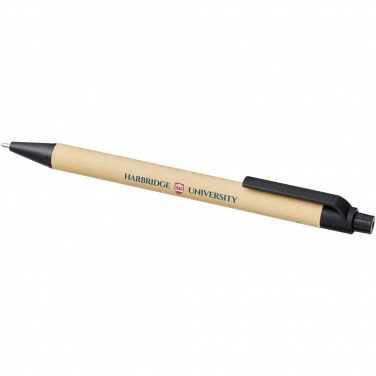 Logotrade promotional item image of: Berk recycled carton and corn plastic ballpoint pen