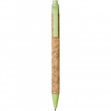 Logo trade promotional gifts picture of: Midar cork and wheat straw ballpoint pen