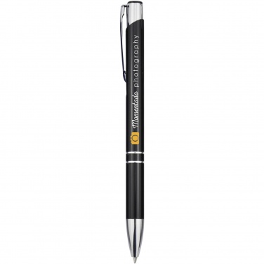 Logo trade promotional giveaways image of: Moneta aluminium click ballpoint pen