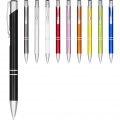 Moneta anodized aluminium click ballpoint pen, Solid black