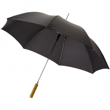 Logo trade promotional giveaway photo of: Lisa 23" auto open umbrella with wooden handle