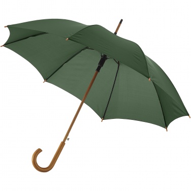 Logo trade promotional giveaway photo of: Kyle 23" auto open umbrella wooden shaft and handle