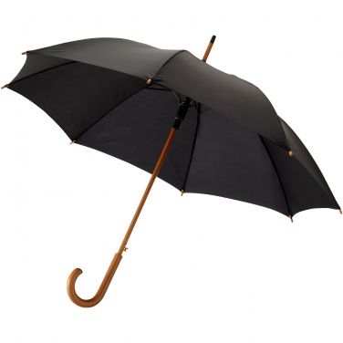 Logo trade corporate gifts image of: Kyle 23" auto open umbrella wooden shaft and handle