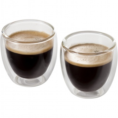 Logo trade promotional item photo of: Boda 2-piece glass espresso cup set