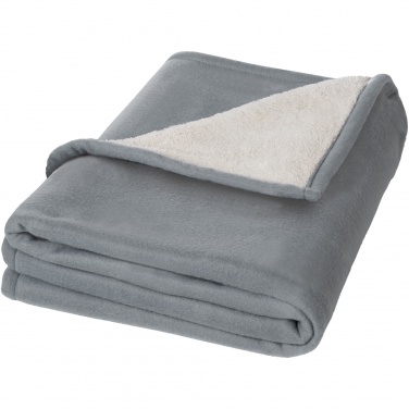 Logo trade advertising products image of: Springwood soft fleece and sherpa plaid blanket