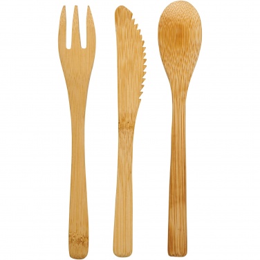 Logo trade promotional merchandise image of: Celuk bamboo cutlery set