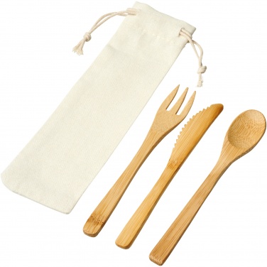 Logo trade business gifts image of: Celuk bamboo cutlery set