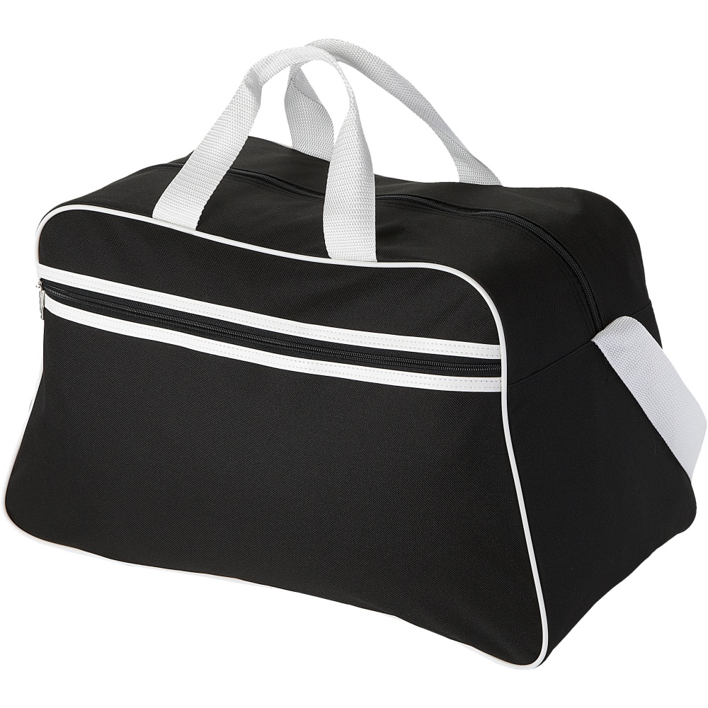 Logo trade promotional product photo of: San Jose 2-stripe sports duffel bag 30L