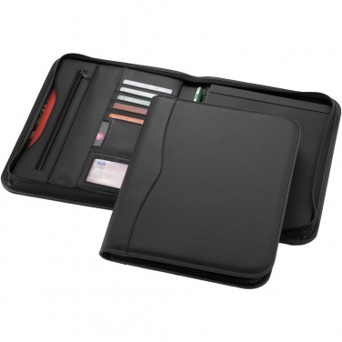 Logo trade promotional products image of: Ebony A4 zippered portfolio