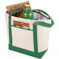 Lighthouse non-woven cooler tote 21L, Natural / Green