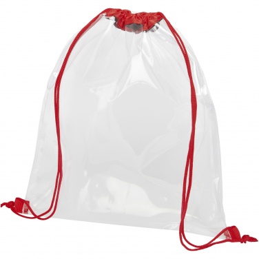 Logo trade promotional giveaway photo of: Lancaster transparent drawstring bag 5L