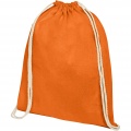 Oregon 100 g/m² cotton drawstring bag 5L, Orange