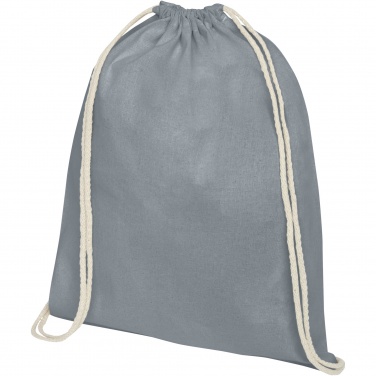 Logo trade promotional giveaways picture of: Oregon 100 g/m² cotton drawstring bag 5L