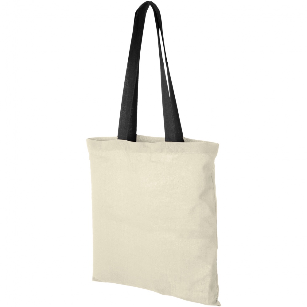 Logo trade advertising products image of: Nevada 100 g/m² cotton tote bag coloured handles 7L