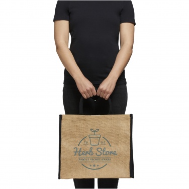 Logo trade promotional products picture of: Harry coloured edge jute tote bag 25L