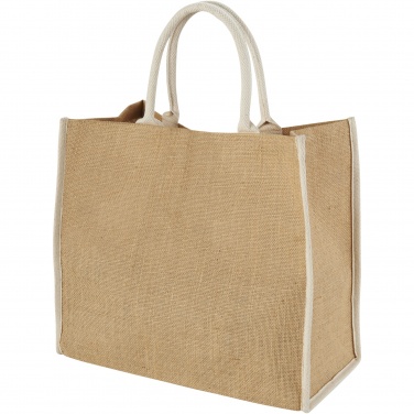 Logo trade promotional product photo of: Harry coloured edge jute tote bag 25L