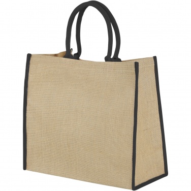 Logotrade corporate gift image of: Harry coloured edge jute tote bag 25L